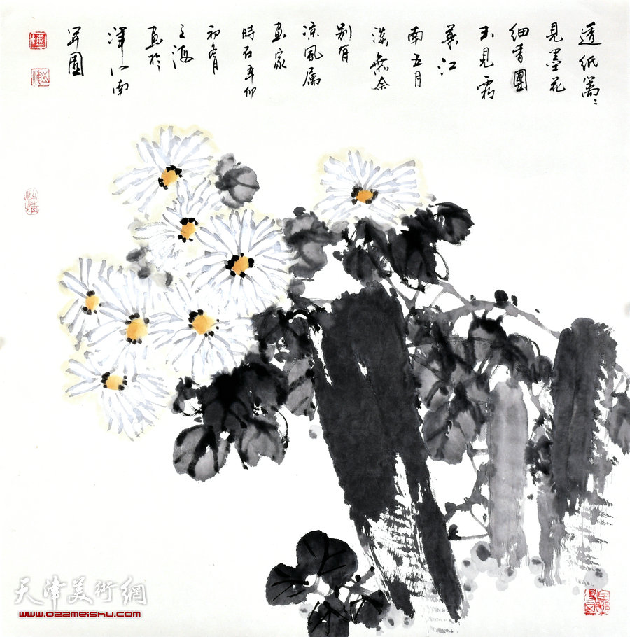 天津著名画家陈之海花鸟画作品