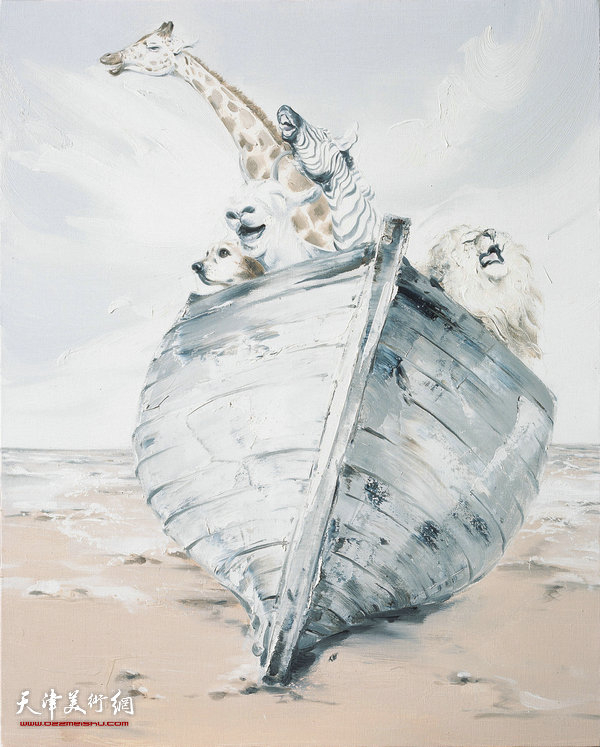 诺亚方舟  100x80cm 布面油画 2014 