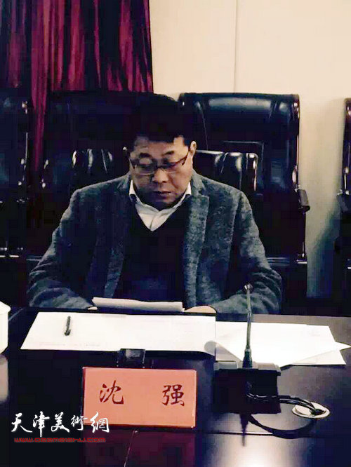 北京市文联党组书记、常务副主席兼秘书长沈强在座谈会上