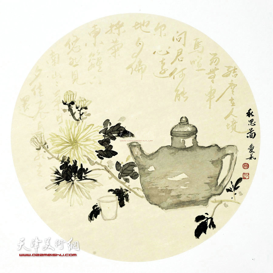 境由心造-天津女画家吕爱茹花鸟画作品。欣赏