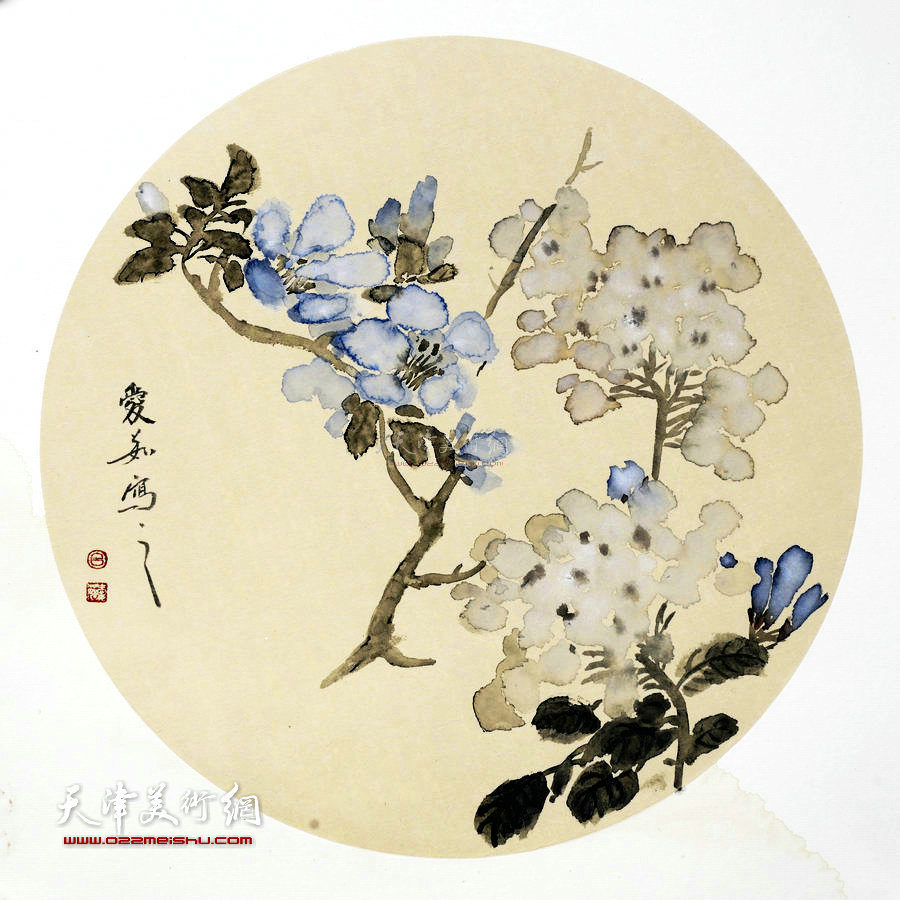 境由心造-天津女画家吕爱茹花鸟画作品。欣赏