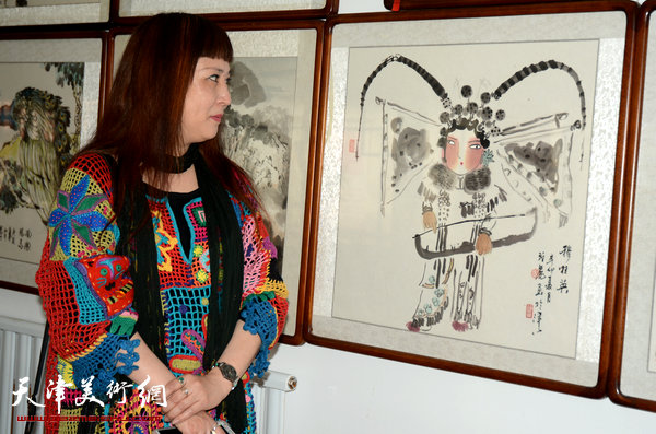 画家黄雅丽回眸2011年赠送大平安的作品《穆桂英》