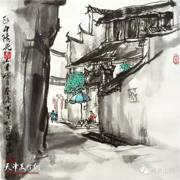 著名画家王春涛教授带领学生到安徽写生