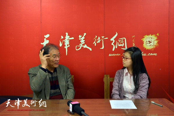 著名画家何延喆做客天津美术网
