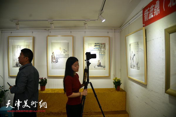 “抱朴守拙——津门张超中国画作品展”现场。