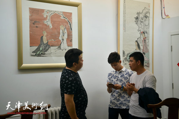 “抱朴守拙——津门张超中国画作品展”现场。