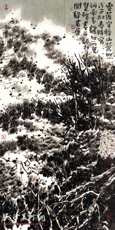 王慧智作品：雪落空径山苍然