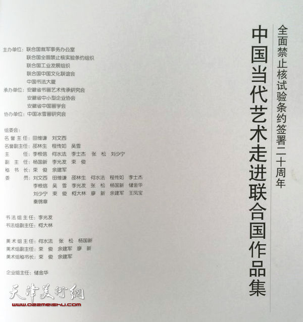 中国当代艺术走进联合国作品集