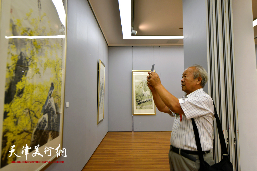 “逸道无极·贾宝珉花鸟画展”现场。