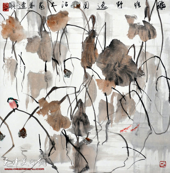 水墨-秋塘野逸 68×68cm 2010