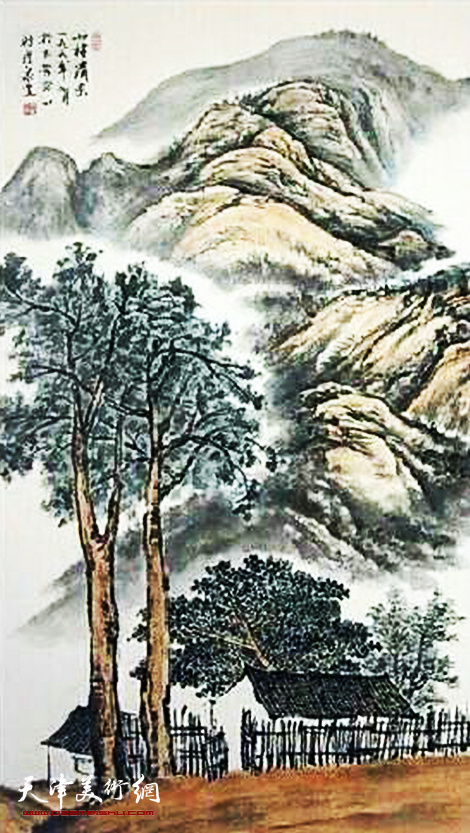 田耀泉作品：《山村清晨》