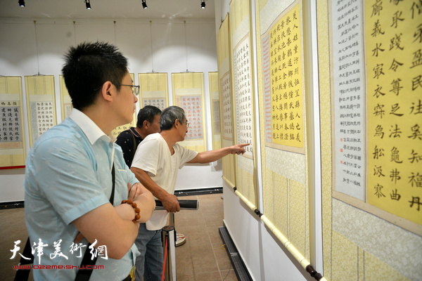 “马魏华汉字衍化发展史书法展”现场。