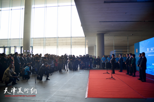 “第二届文化中国·全球华人书画展”开幕仪式现场。