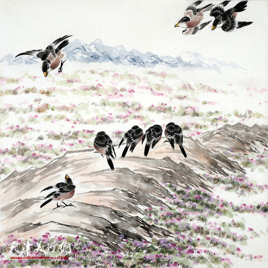 大漠之风-著名画家马明作品