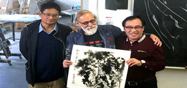天津画家陈钢在加拿大举办“长城中国画展”