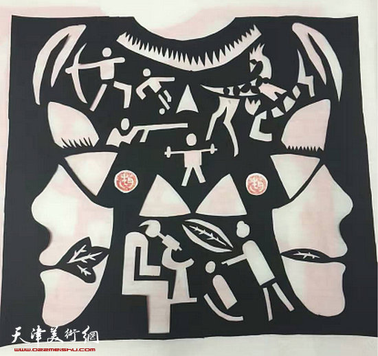 天津美院第二期剪纸艺术培训班结业作品。