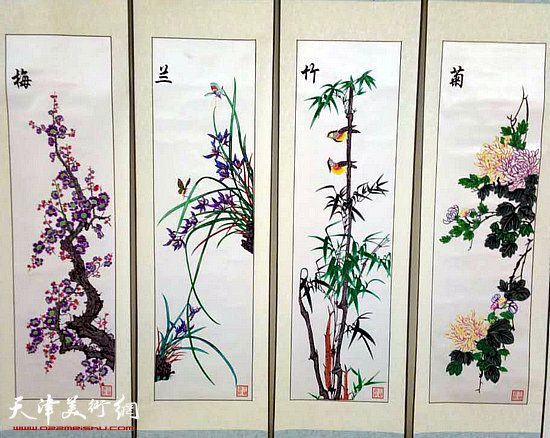 天津美院第二期剪纸艺术培训班学员作品。