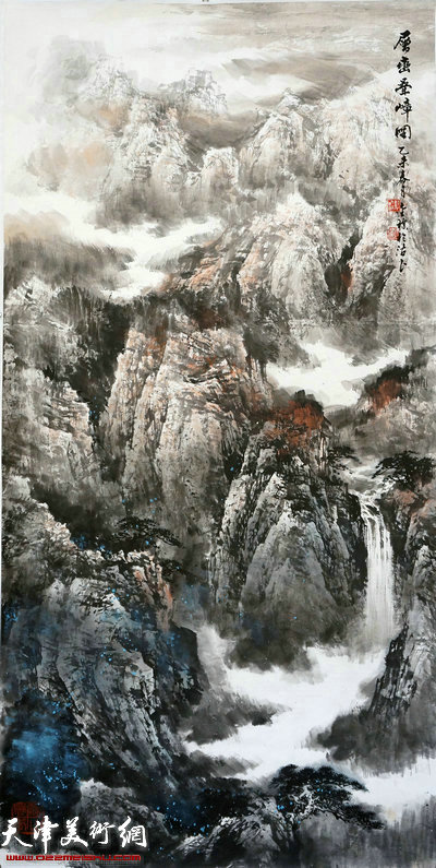 郭金标山水画作品：层峦叠嶂