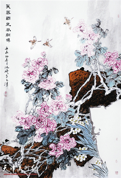 翟洪涛作品：芙蓉国里尽朝晖