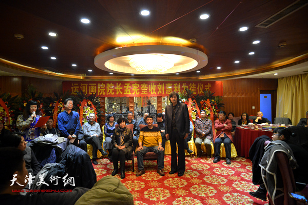 著名山水画家孟宪奎先生收徒刘惠利拜师仪式