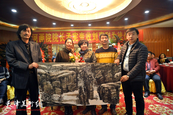 著名山水画家孟宪奎先生收徒刘惠利拜师仪式