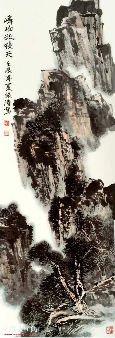 董振涛山水画作品《嶙峋欲接天》