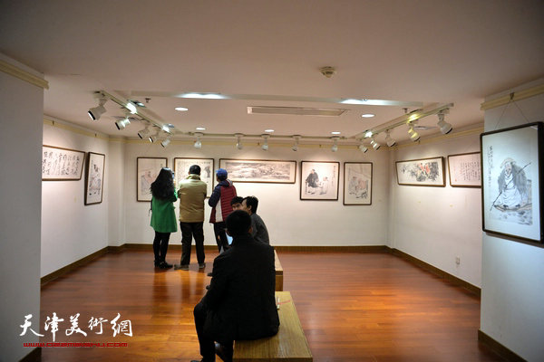“倪金宝诗书画印展”现场。