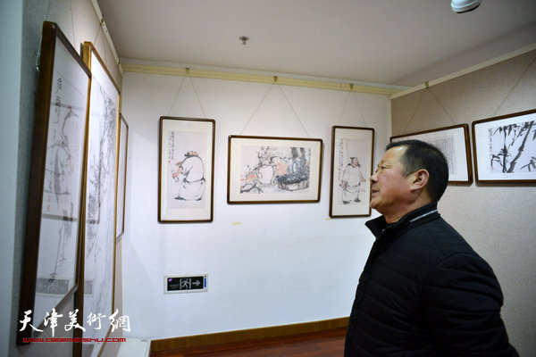 “倪金宝诗书画印展”现场。