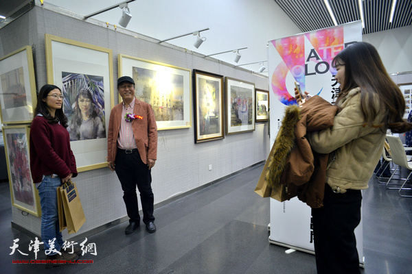 “天津市水彩画专业委员会第十届作品展”现场。