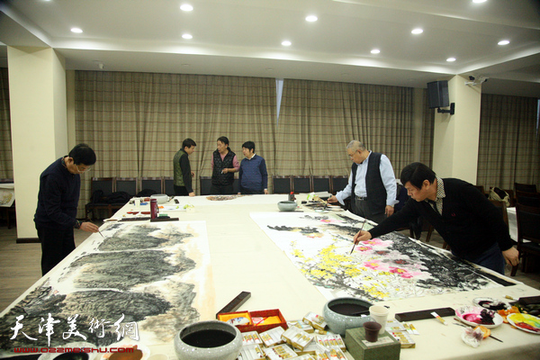百中国画院与金带福路文化中心开展新年联谊活动