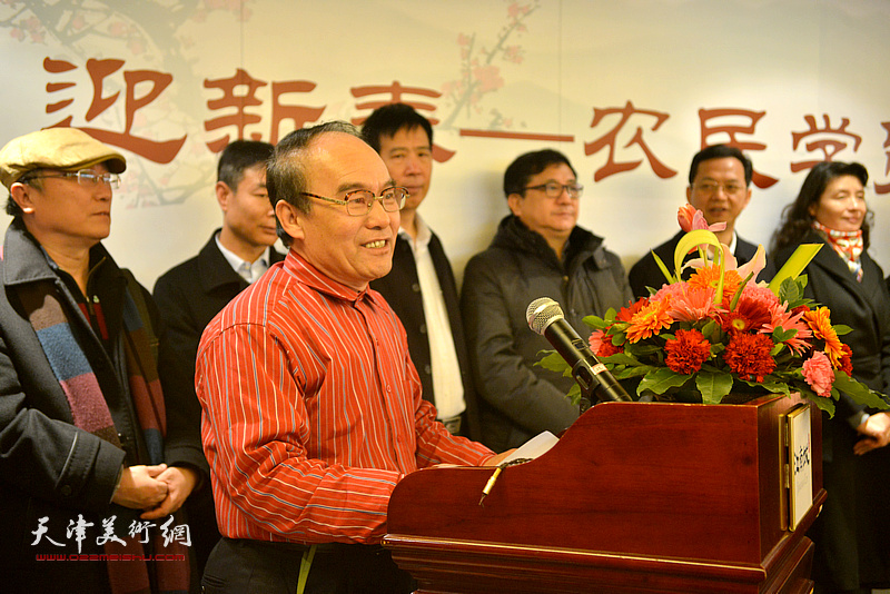 农民学员画家代表李兆川致辞。