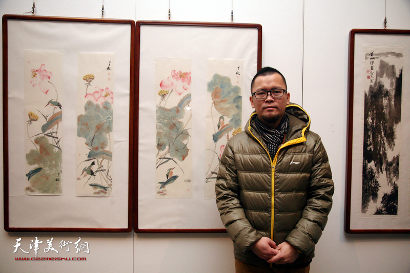 津门书画名家四条屏展