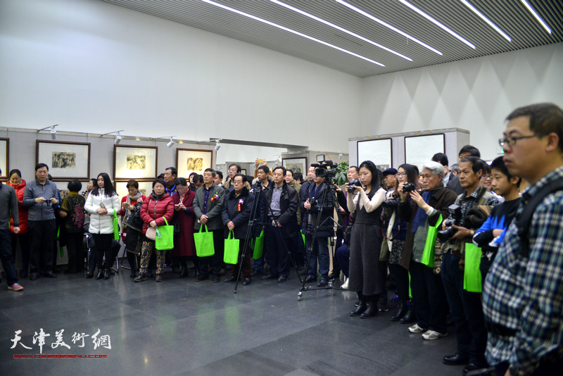 “津门孙氏四人画展”开幕仪式现场。