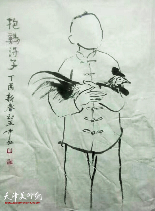 段守虹老师《抱鸡得子》