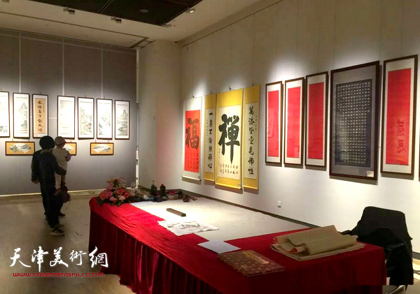 “心画如禅一一李家尧书画作品展”现场。