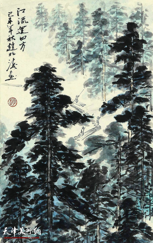 珍藏四季60号拍品：《江流四方》 赵松涛 41×26.5cm 起拍价：5000元