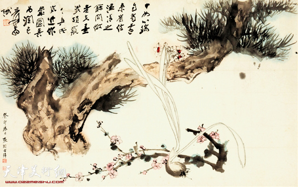 张心瑞 岁朝图 纸本 63×99cm