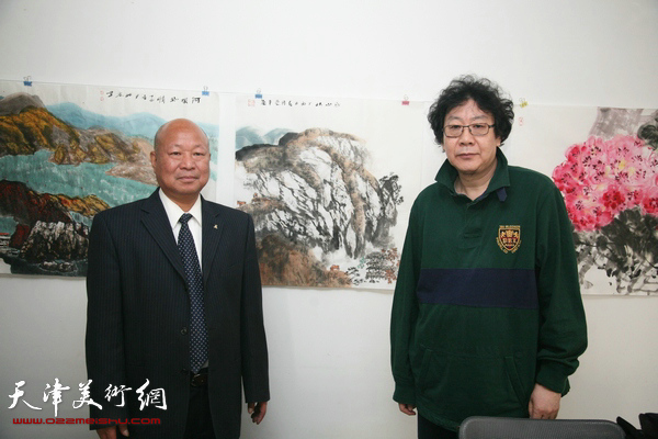 天津美协山水画专委会走进清大博雅开展文化交流