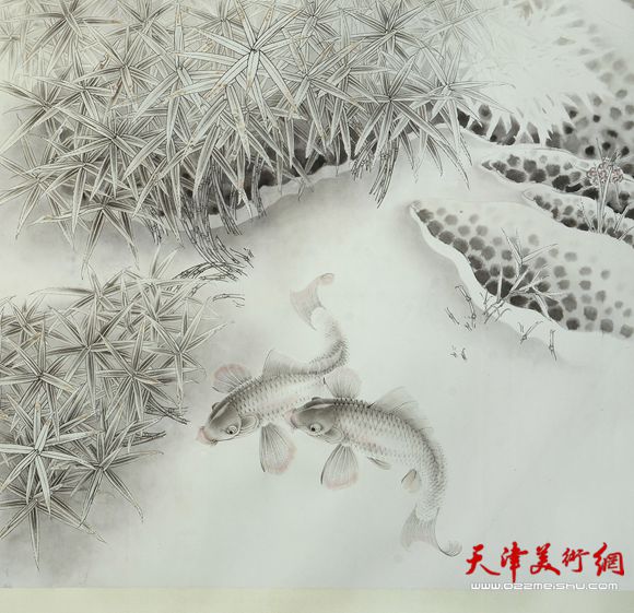 潘晓鸥作品《春风春水一时来》 细节图 