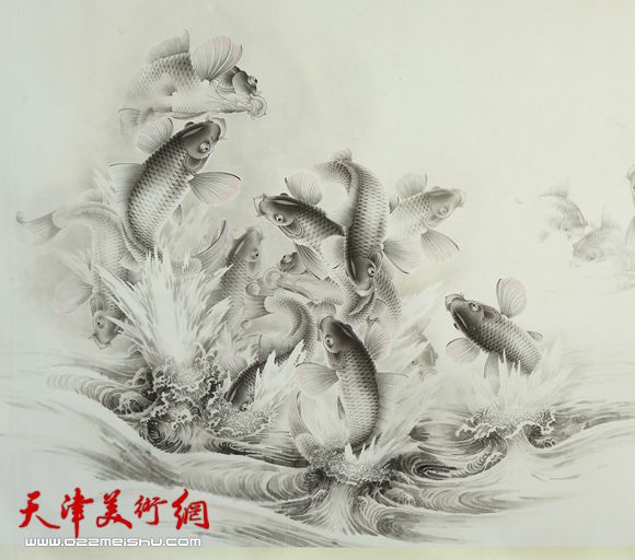 潘晓鸥作品《春风春水一时来》 细节图 