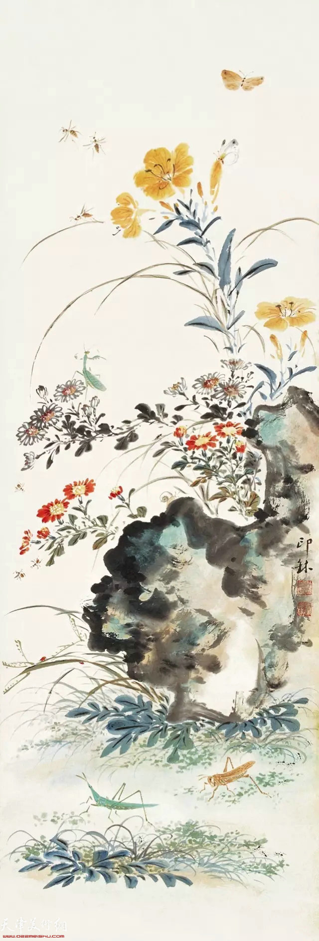 萧朗作品：花草石头小虫 1961