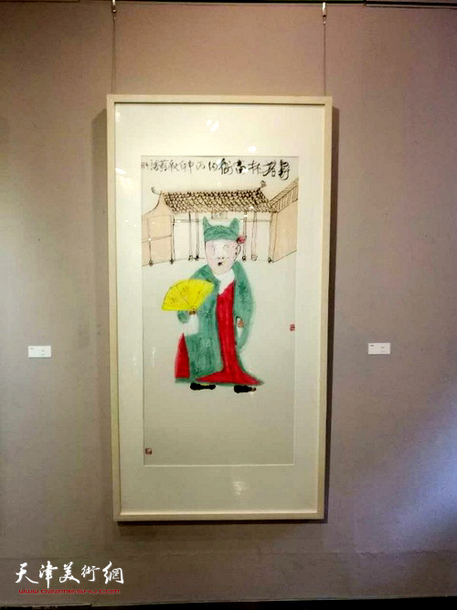 “浦江之约—陈冬至、苏鸿升人物画展”展出的苏鸿升作品。