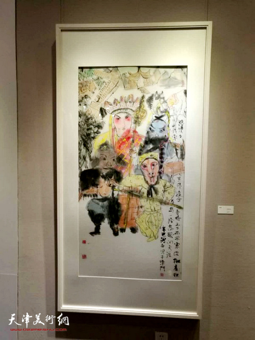 “浦江之约—陈冬至、苏鸿升人物画展”展出的苏鸿升作品。