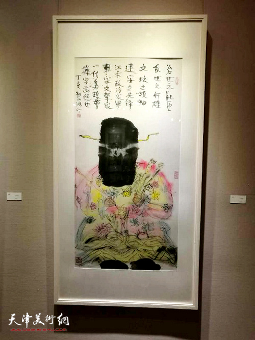 “浦江之约—陈冬至、苏鸿升人物画展”展出的苏鸿升作品。
