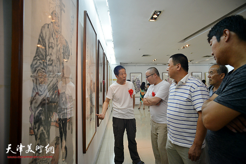 心象·墨韵—范扬中国画作品晋中展现场。