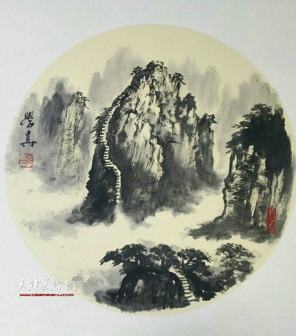 曲学真山水画