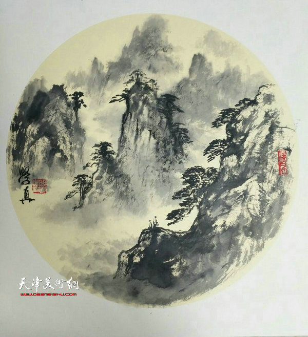 曲学真山水画