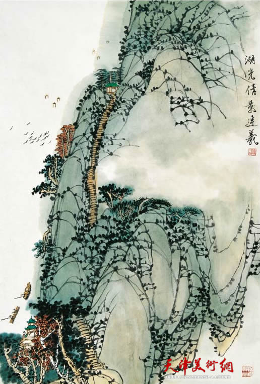 陈连羲作品《湖光倩影》