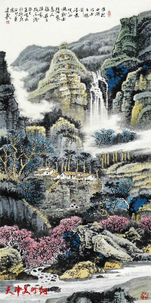 陈连羲作品《太行春景》