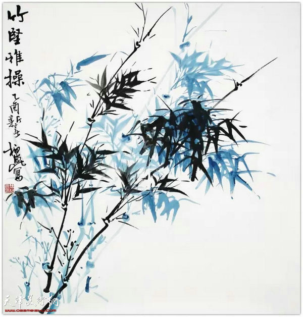 曹柏崑画竹